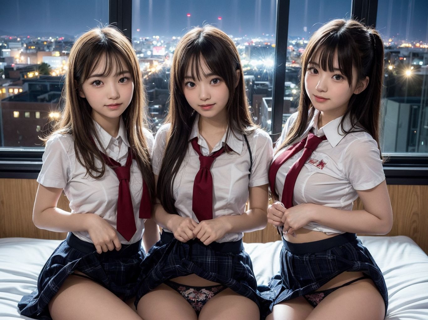 サンプル画像3:夜のホテルで女子校生ハーレム！【超リアルCG集】(Penith) [d_298472]