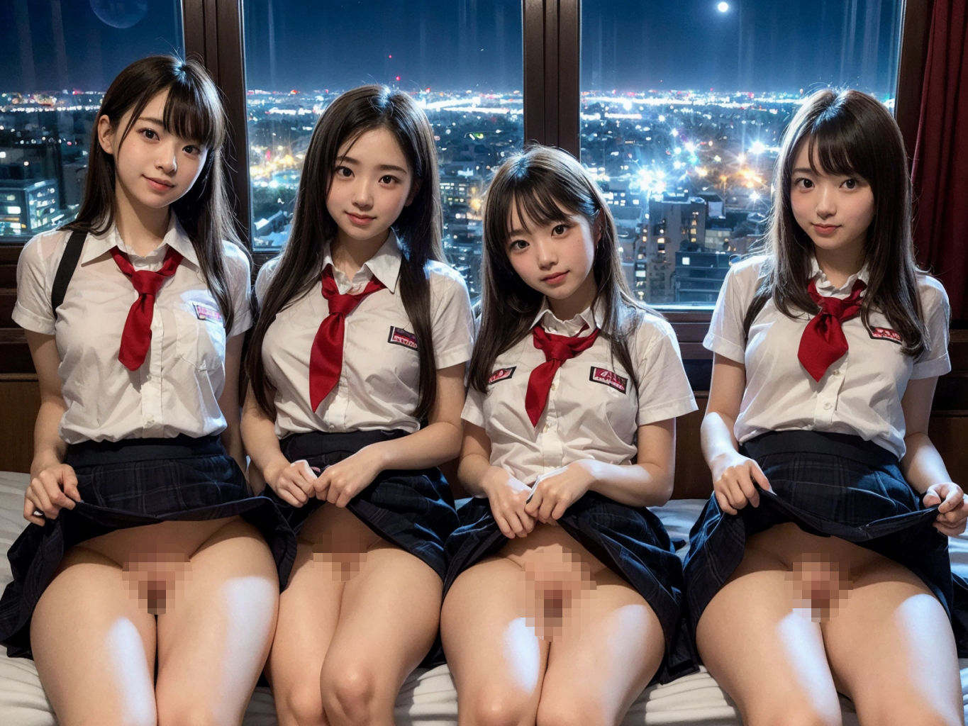 サンプル画像5:夜のホテルで女子校生ハーレム！【超リアルCG集】(Penith) [d_298472]