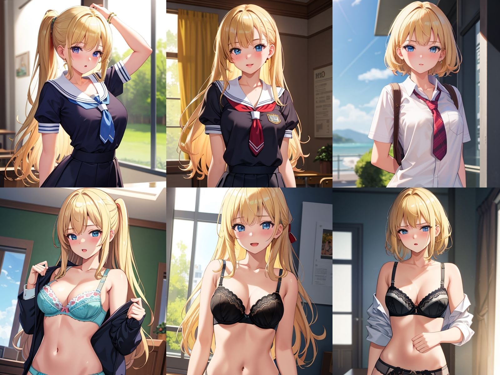 サンプル画像1:金髪ギャルJKが中出しセックスで孕みボテ腹になるまで(千草屋) [d_298602]