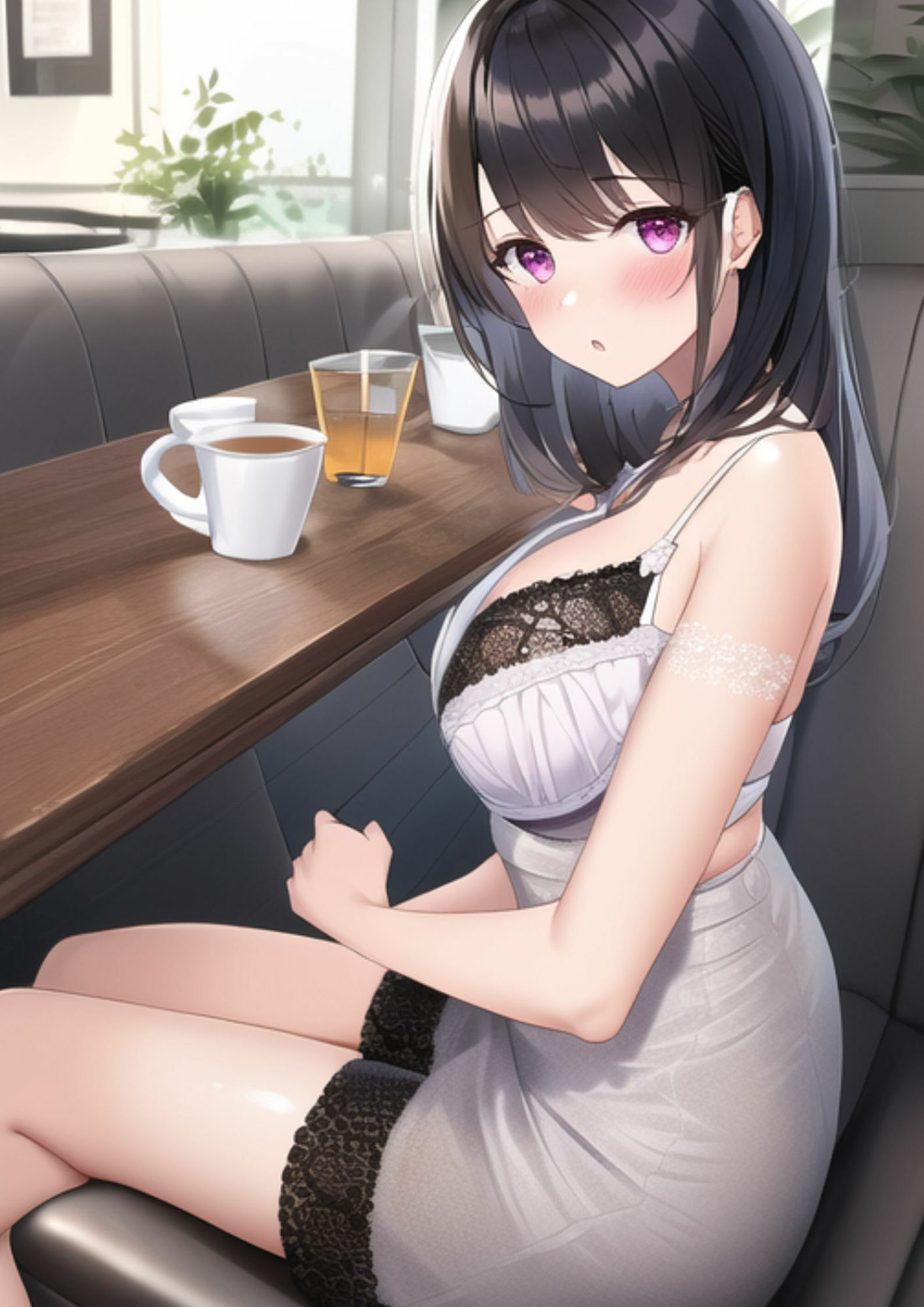 サンプル画像3:【清楚ビッチをボテ腹中出し】黒髪清楚美女が毎日俺を誘惑してくるから優秀な精子で種付けしてやったぜ！イラスト集(AI欲イラスト屋さん：わんたんめん) [d_298689]