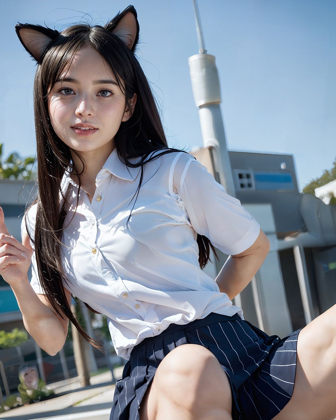 サンプル画像2:ネコ耳娘のヤバすぎ写真集(AI美女の夢) [d_298879]