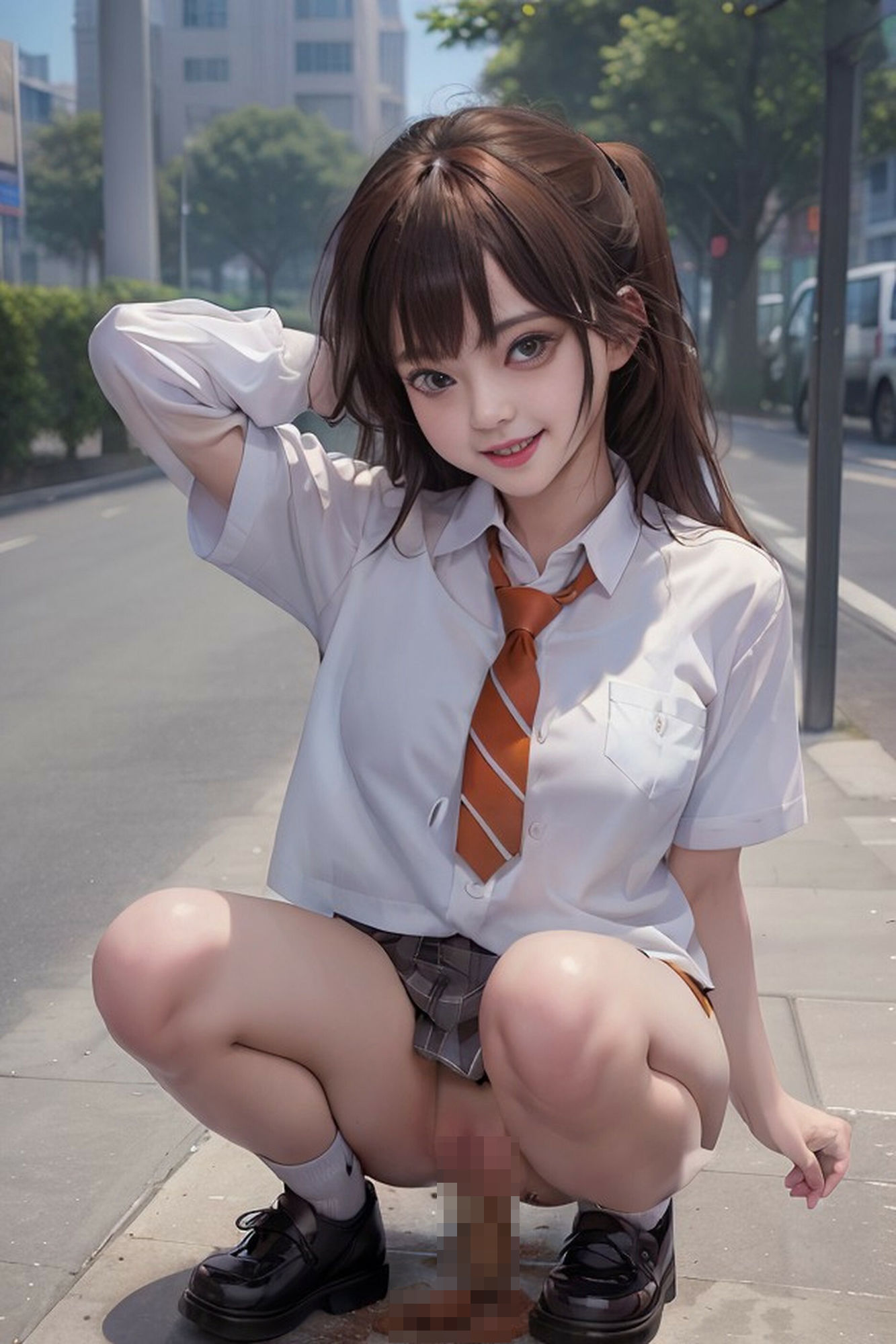 サンプル画像2:制服・全裸露出スカトロ脱糞写真集(こがねトワイライト) [d_298917]