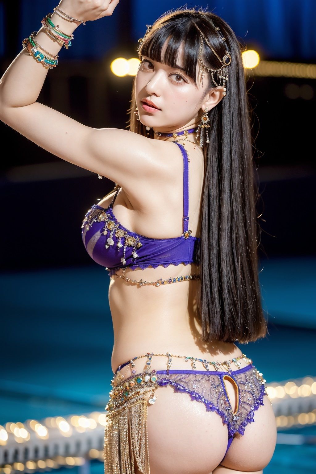 サンプル画像3:AIベリーダンス！サンバ！サンバ！女体を彩るコスプレ黒髪清純アイドル風の娘だけを視界に入れていたい1(AI4090man) [d_298942]