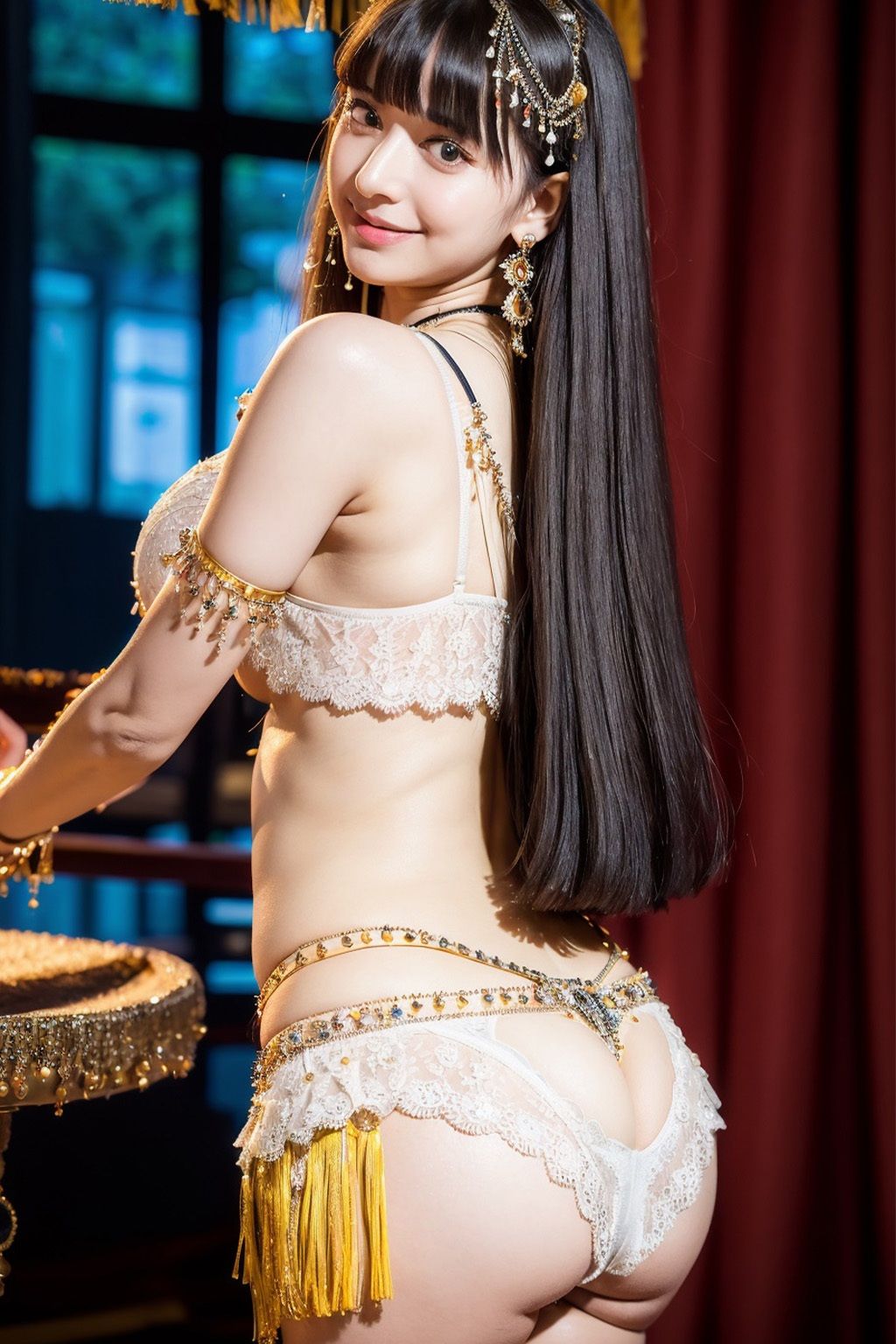 サンプル画像2:AIベリーダンス！サンバ！サンバ！女体を彩るコスプレ黒髪清純アイドル風の娘だけを視界に入れていたい5(AI4090man) [d_298948]