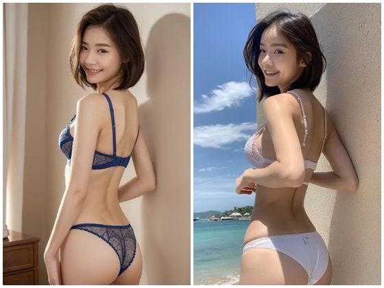 サンプル画像5:AI写真集グラビア7美人の下着姿300P:官能のシンフォニー下着姿の奇跡(AIグラビアプロデューサー) [d_298984]