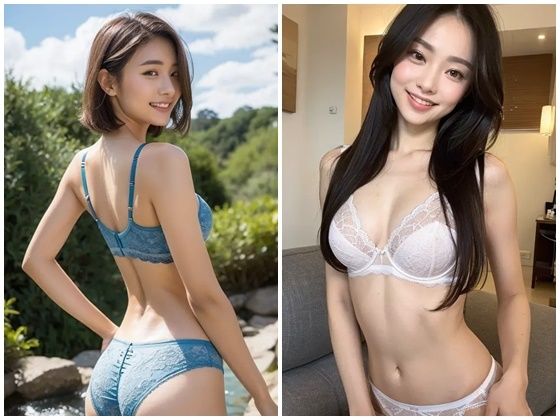 AI写真集グラビア7美人の下着姿300P:官能のシンフォニー下着姿の奇跡のサンプル画像 6