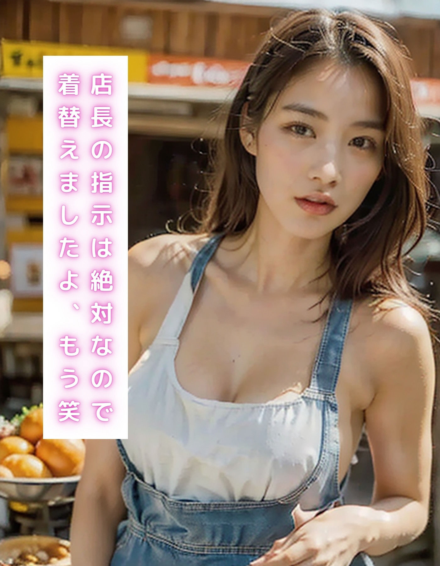 サンプル画像2:超絶美人な若妻スーパー店員、店長の俺だけがこの人妻を好きにできる(妄想グラビア出版) [d_299043]