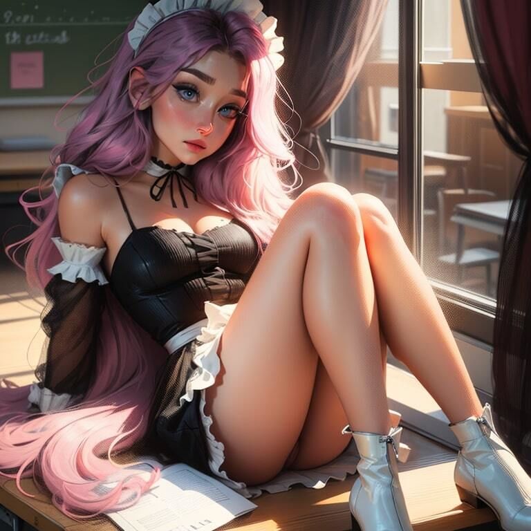 サンプル画像2:ご主人様っ！【AI生成】(AI美女集) [d_299139]