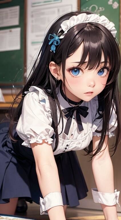 サンプル画像3:ご主人様っ！【AI生成】(AI美女集) [d_299139]