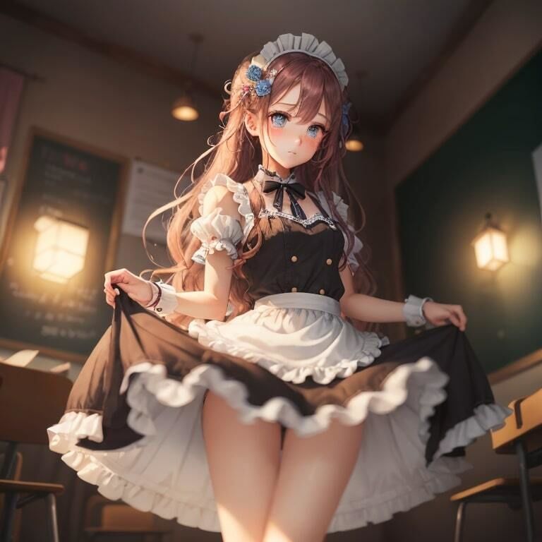 サンプル画像5:ご主人様っ！【AI生成】(AI美女集) [d_299139]