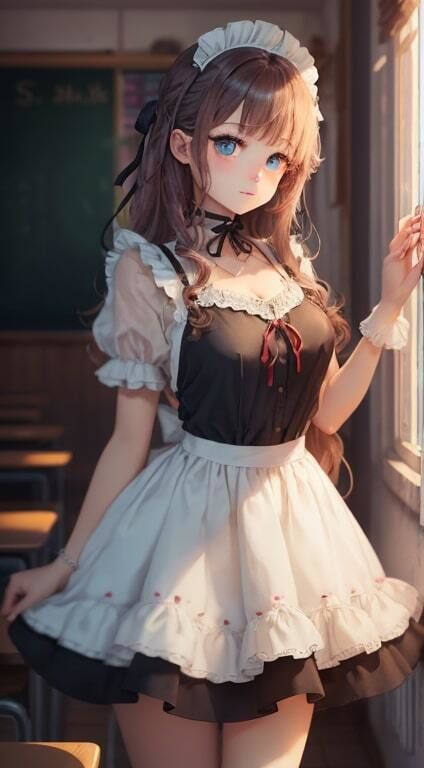 サンプル画像6:ご主人様っ！【AI生成】(AI美女集) [d_299139]