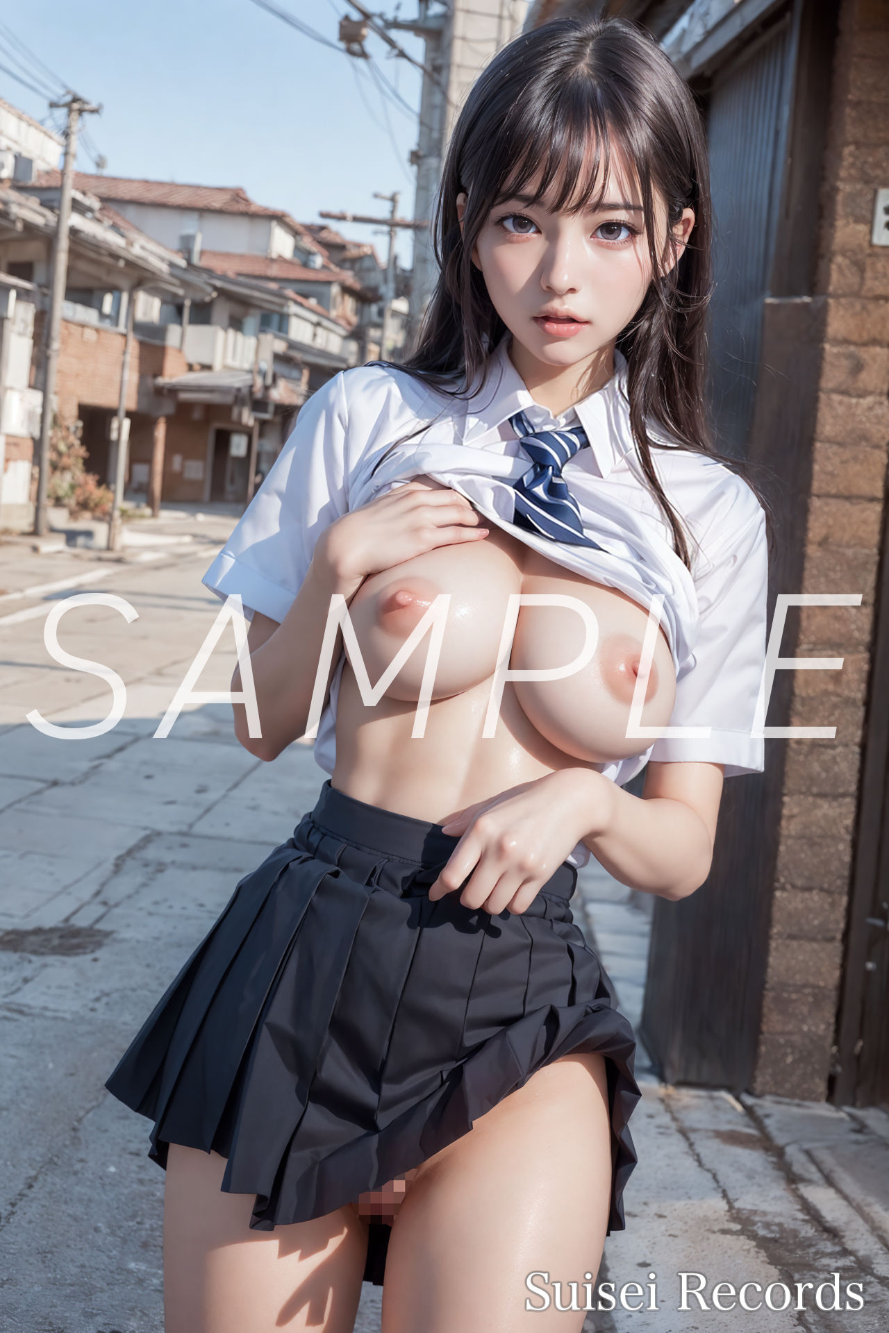 サンプル画像2:制服J◯露出エッチ(彗星レコード) [d_299150]