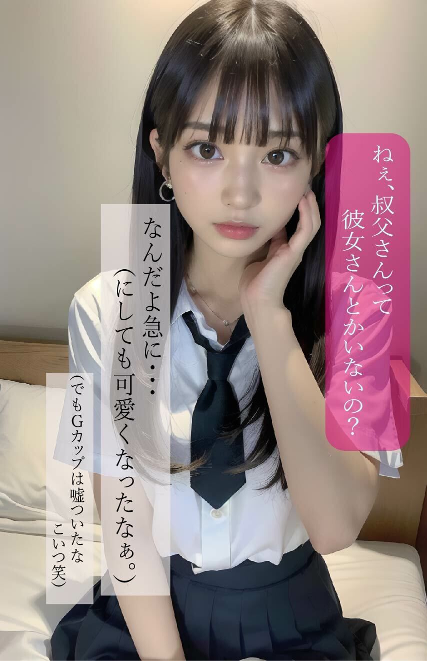 サンプル画像1:初めての援助〇際（セリフ付）(AIコスプレ美女) [d_299217]