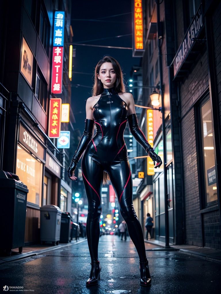 サンプル画像2:サイバーパンク美女(ぷるん) [d_299242]