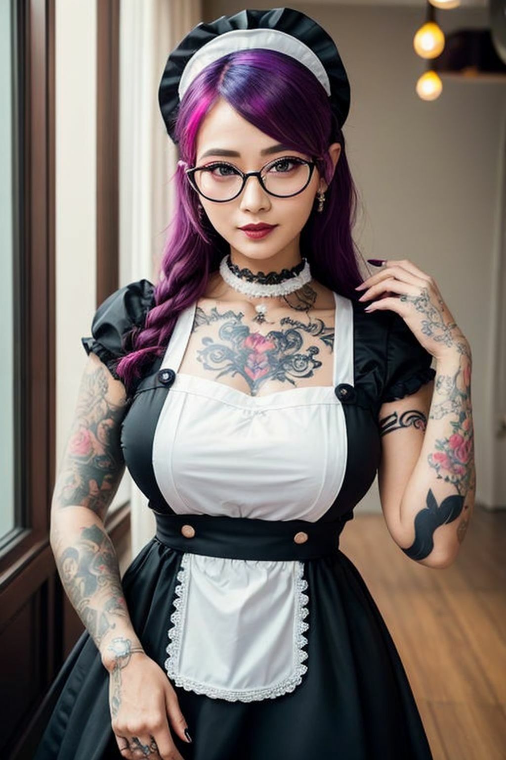 サンプル画像4:えっちなAIメイド図鑑:ドSで可愛いAI美女写真集(ドМ変態紳士帝国Z) [d_299598]