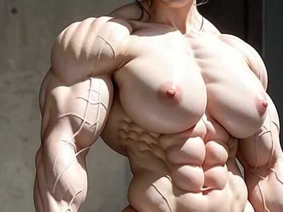 サンプル画像6:筋肉ムキムキ美女（4）(AI筋肉ムキムキ美女) [d_299612]
