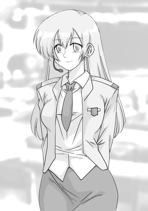 サンプル画像1:宇宙軍のオペーレーター、アンドロイドエリィ(リボーンズナイツ) [d_299717]