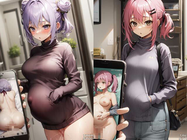 サンプル画像4:［NTR］ボテ腹の妻がSNS浮気をしてるかもしれない［4K］(takagi_studio) [d_299731]