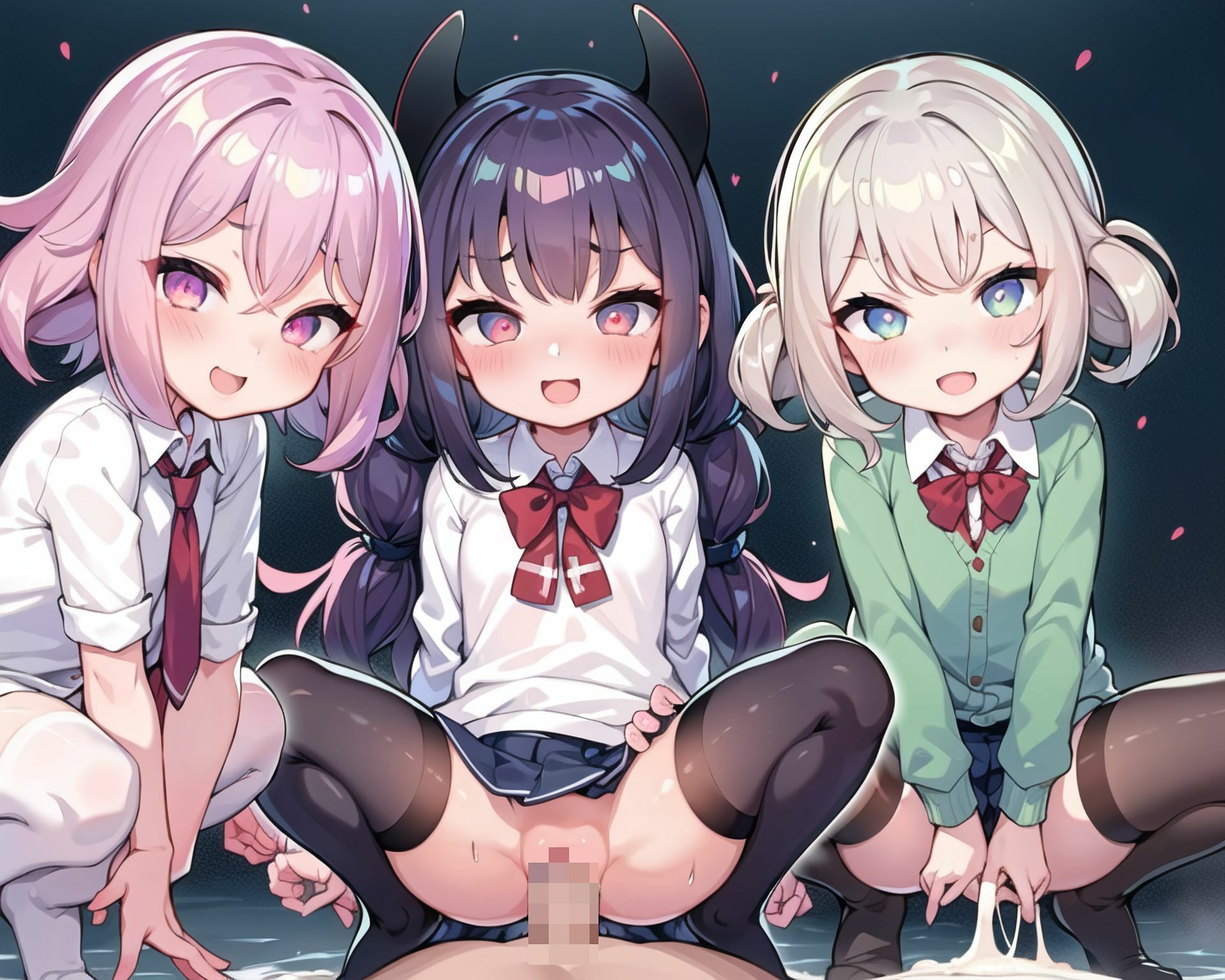 サンプル画像2:サキュバスxハーレム6_学生服編2(PICT-AI) [d_299774]