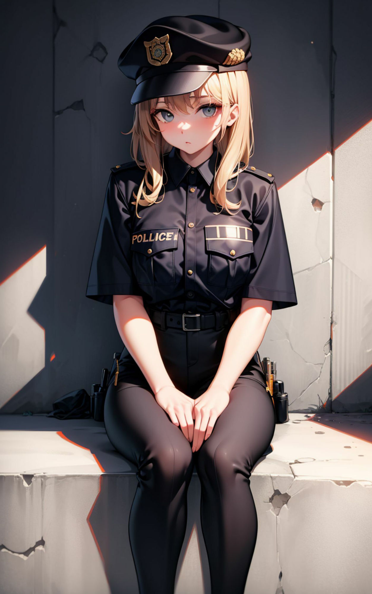 サンプル画像2:ポリス美女 警官コスプレ美女を押し倒しちゃいました(美女の巣窟) [d_299844]