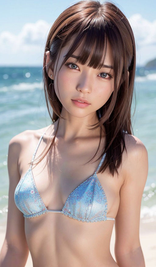 サンプル画像3:AI美女wearing〜シリーズ4〜激かわビキニ 検査済japanese日本人 美人 美少女 ビキニ 水着 ビーチ グラビア写真集 アイドル 可愛い 激カワ 非エロ 巨乳 並乳 むちむち スポーツ コスプレ AI生成(AI美女wearing@BY PENCO) [d_299951]