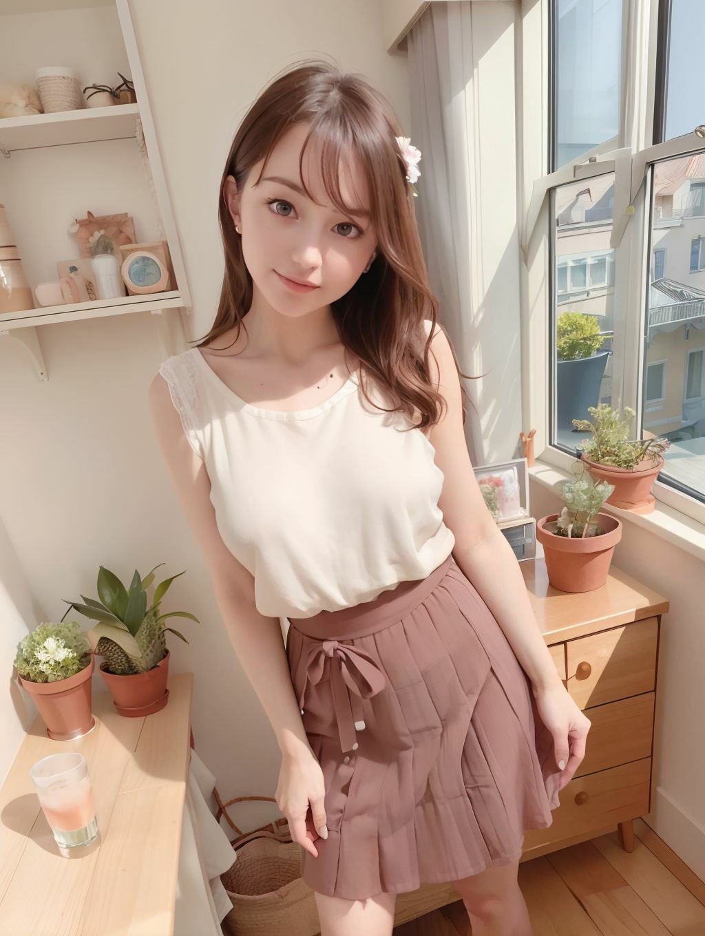 サンプル画像1:流出！S級ハーフモデルの乱れた性生活！(かわいいAI) [d_300053]