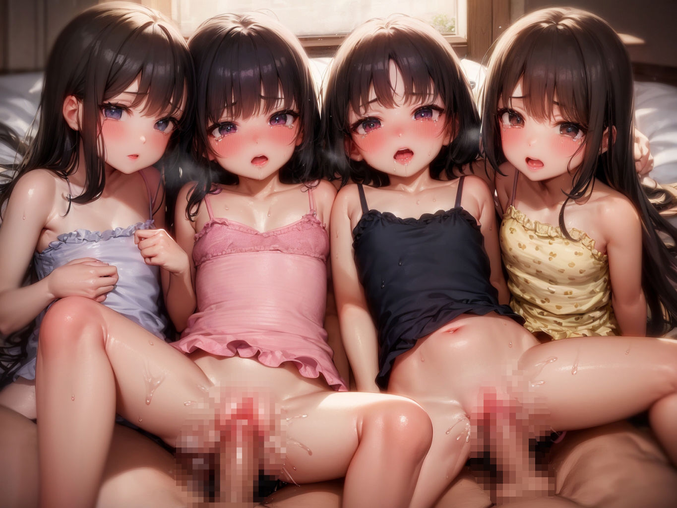 サンプル画像6:ロ〇っ子 乱交エッチ♪(ぺたんご) [d_300055]