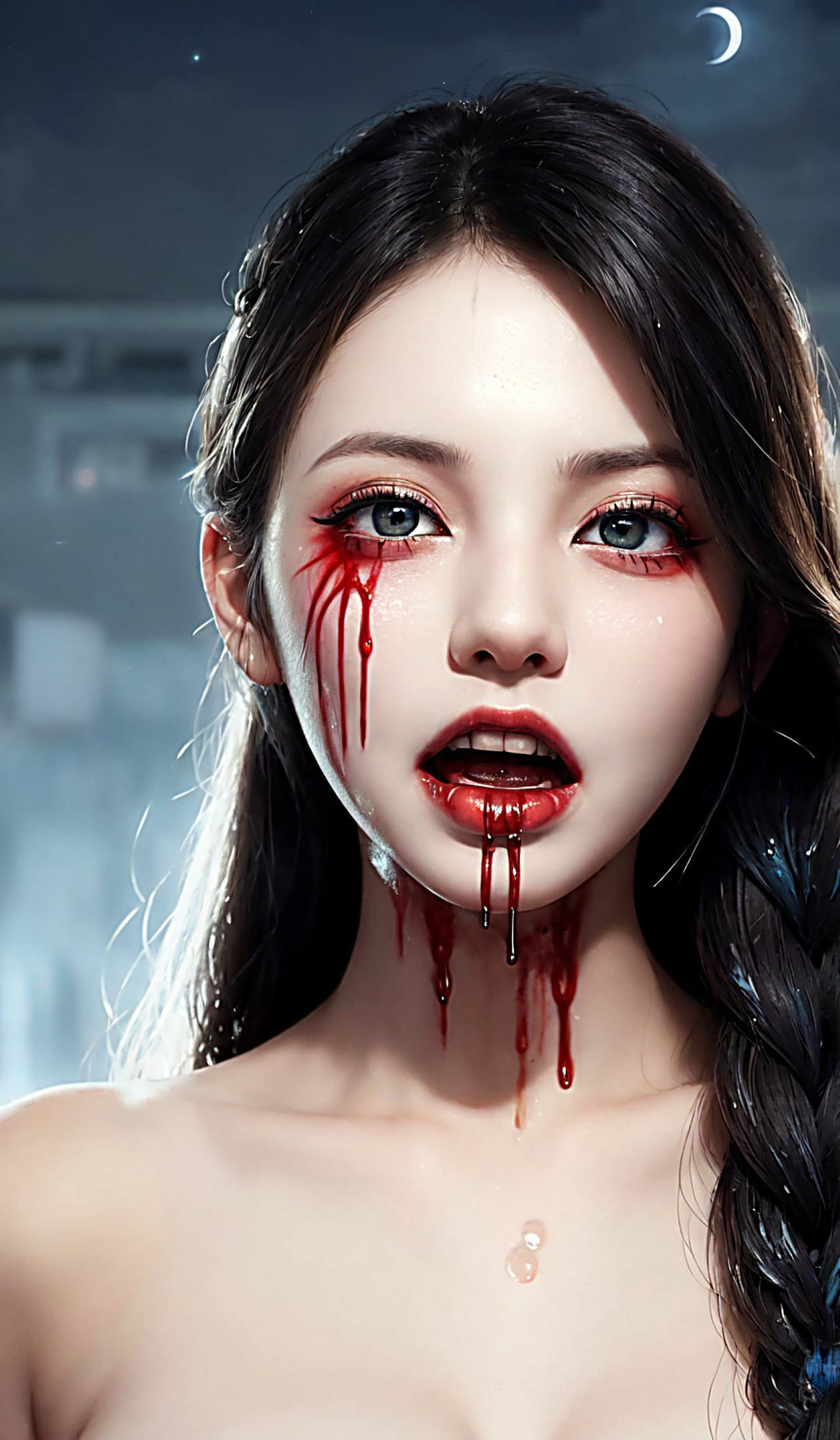 サンプル画像3:AI生成 「恐怖仮想 （仮装）」(あらっとAI) [d_300116]