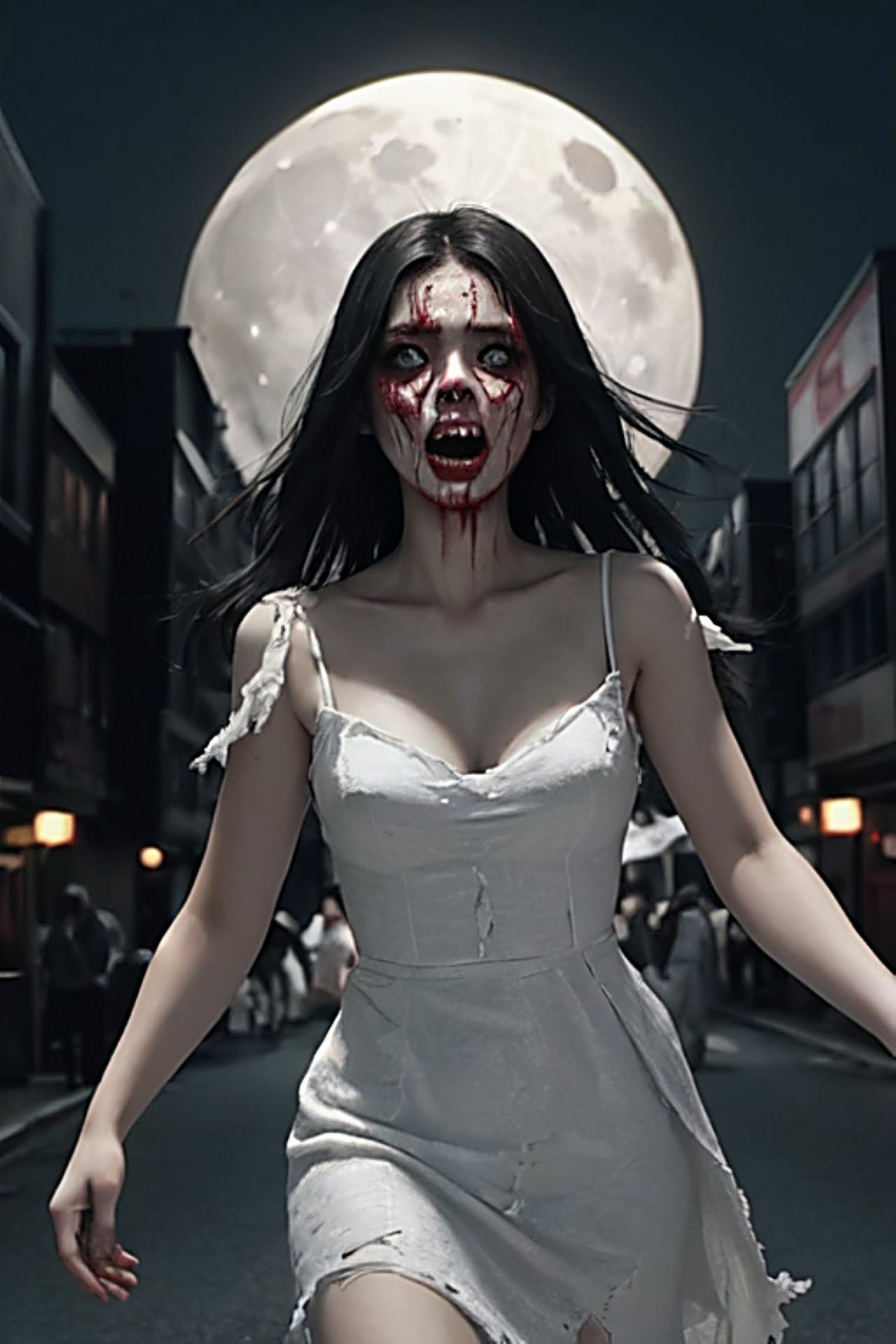 サンプル画像6:AI生成 「恐怖仮想 （仮装）」(あらっとAI) [d_300116]