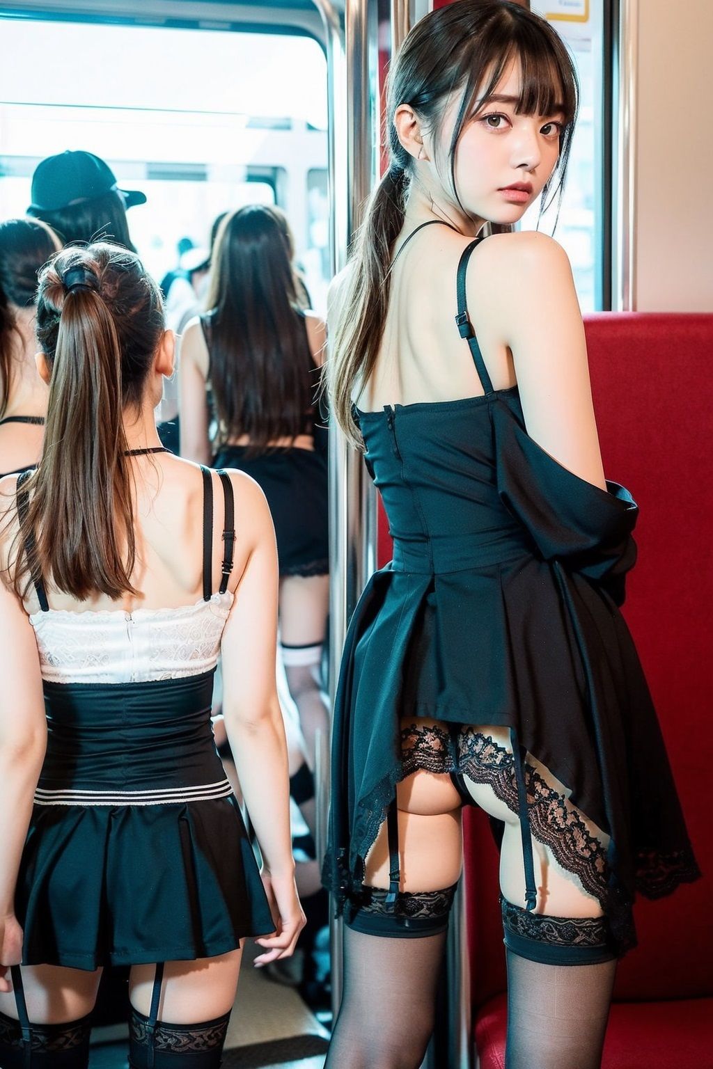 サンプル画像2:AI秋葉原に向かう電車の中には弱者男性の好きそうな女の子がたくさん4_FANZA版(AI4090man) [d_300122]