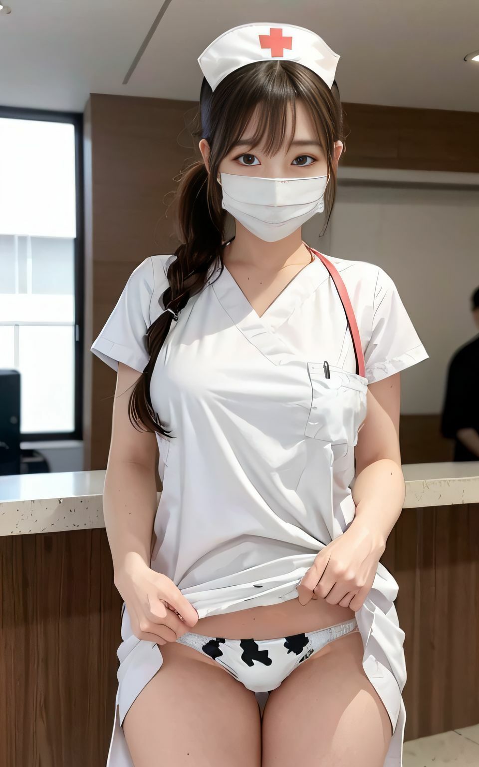 サンプル画像6:たくし上げシリーズvol.05ナース編(ゆうわん＆てんにゃん) [d_300176]