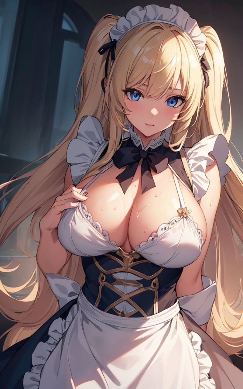 サンプル画像1:美少女 金髪ツインテメイド(ソノトキロク) [d_300528]