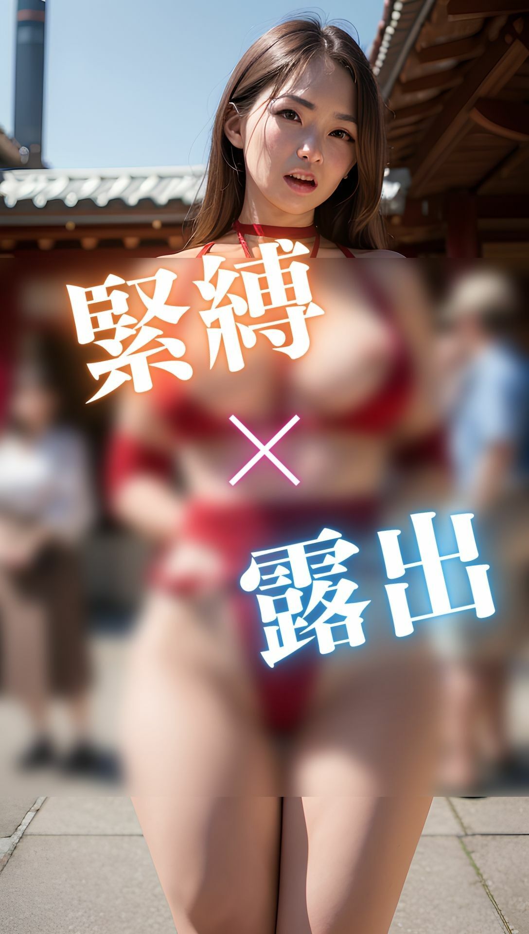 サンプル画像2:緊縛女子校生×野外露出 縛られた姿を見て欲しくて(AIbijyo) [d_300608]