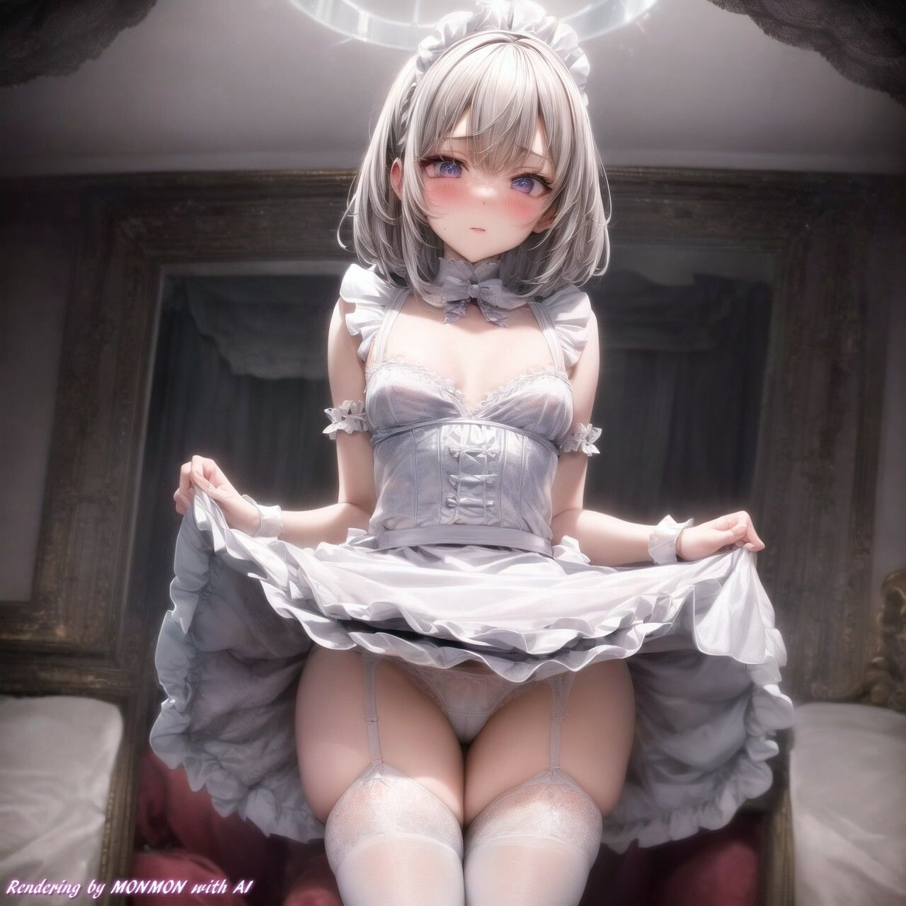 サンプル画像2:見習いのメイドさんにお願いしてみた。〜スカートたくし上げ編〜(サークルmonmon) [d_300627]