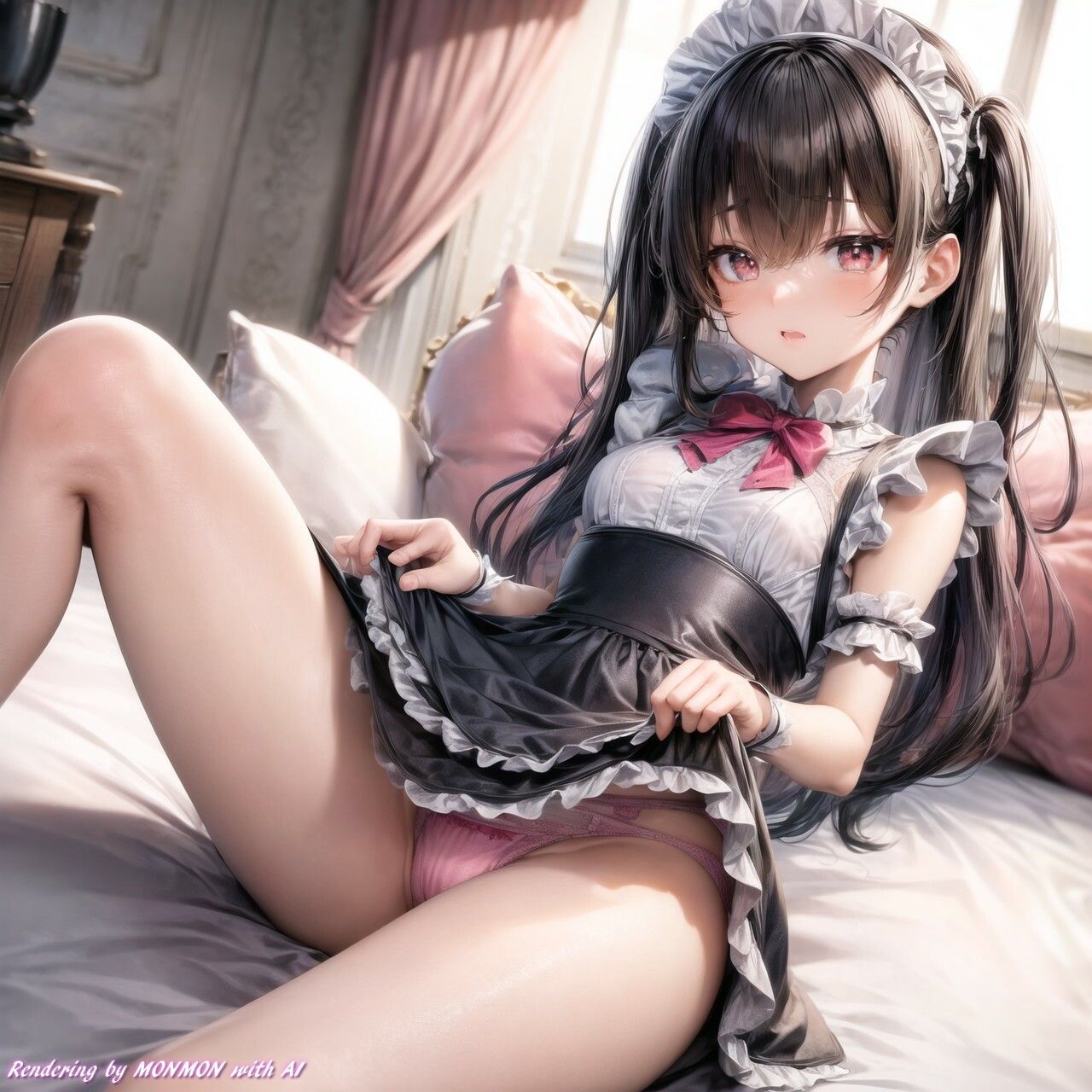 サンプル画像5:見習いのメイドさんにお願いしてみた。〜スカートたくし上げ編〜(サークルmonmon) [d_300627]