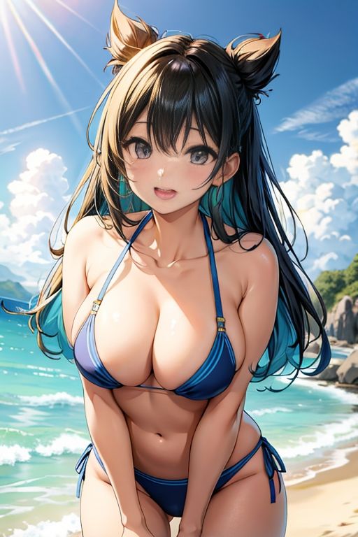 サンプル画像5:積極的なムチムチ水着女子との秘密の思い出(ぺこぽこ企画) [d_300814]