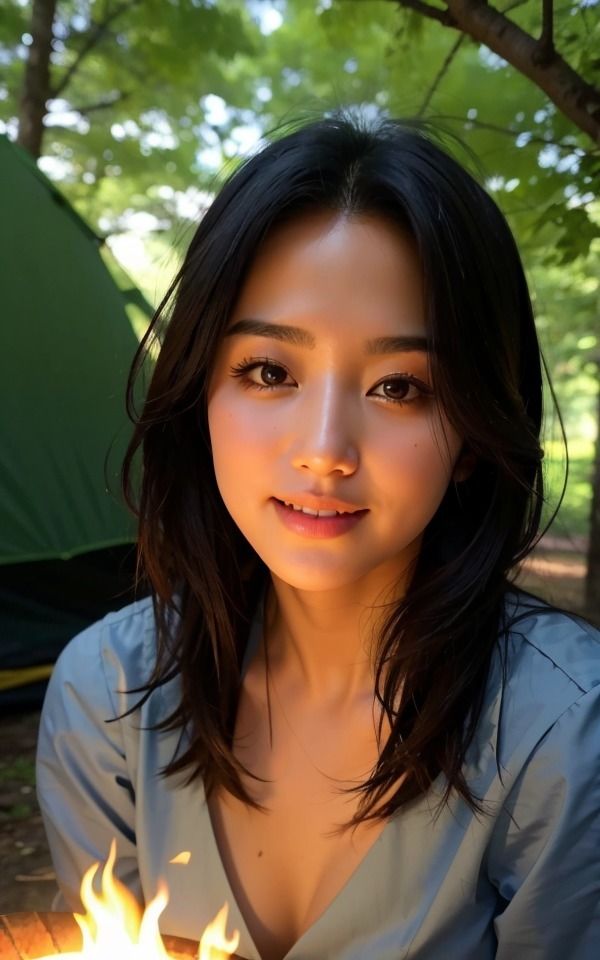 サンプル画像1:【高品質】ソロキャンプで巨乳美女に出会った美女を集めてみました(100円高品質クラブ) [d_300824]