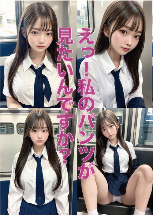 サンプル画像4:JK対面パンチラ電車(JJC) [d_301011]