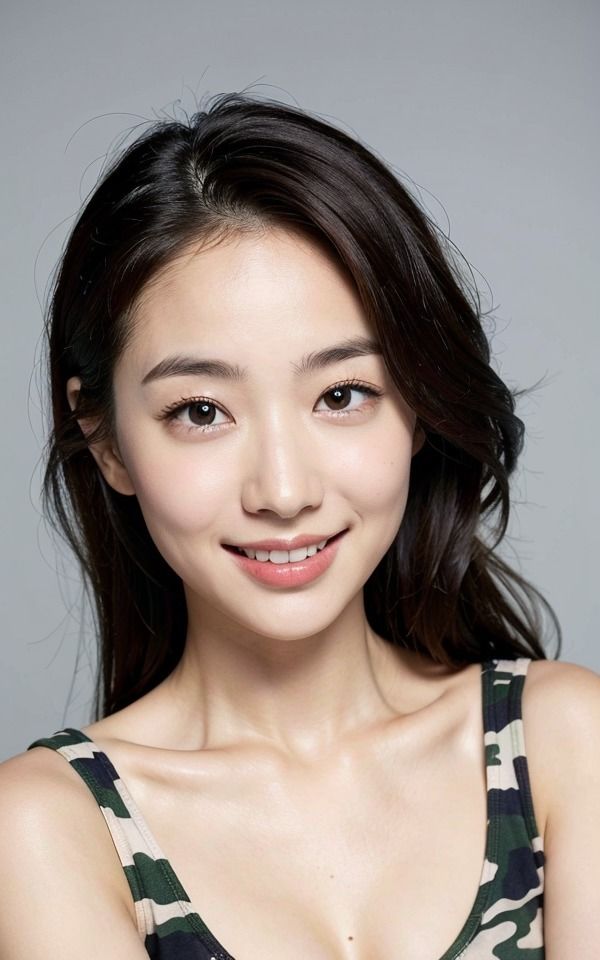 サンプル画像3:自衛隊の巨乳教官オフショット｜迷彩服が圧倒的に似合う韓国系の美女！(寝る前に読みたくなる大人のエロ本) [d_301072]