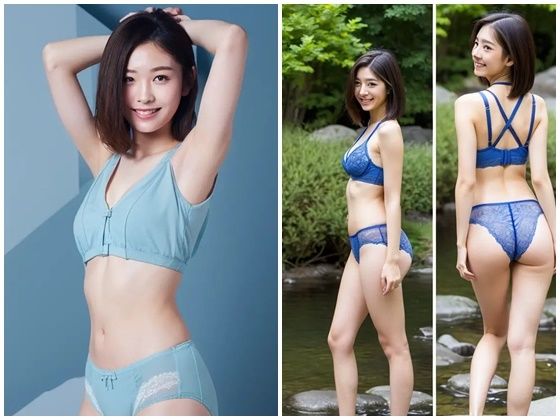 サンプル画像3:AI写真集グラビア12美人の下着姿300P美のデジタルエクスプロレーション:ディープな冒険(AIグラビアプロデューサー) [d_301145]