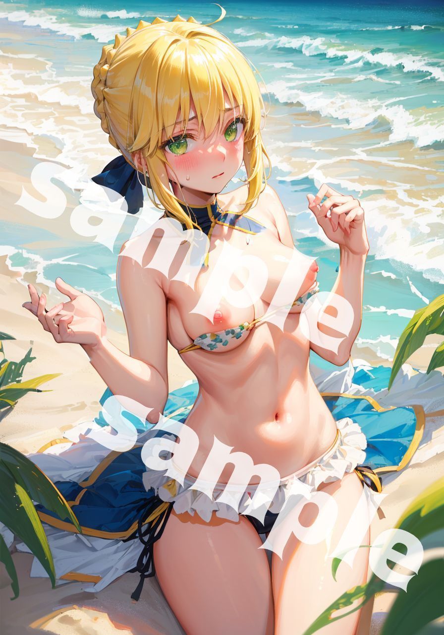 サンプル画像6:セイバーと秘密のビーチ（SEX有り）(sayuri) [d_301160]