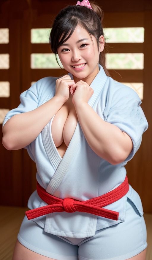 サンプル画像4:AI美女むちむち格闘家 japanese日本人 柔道家 拳法 レスリング 空手 相撲 レスラー ボクシング ムエタイ ぽっちゃり ちょいぽちゃ おデブ 美人 美少女 えろかわ 誘惑 大人 ベッド グラビア写真集 アイドル 可愛い 激カワ 巨乳 並乳 むちむち コスプレ アスリート 陸上競技 AI生成(AI美女wearing@BY PENCO) [d_301163]