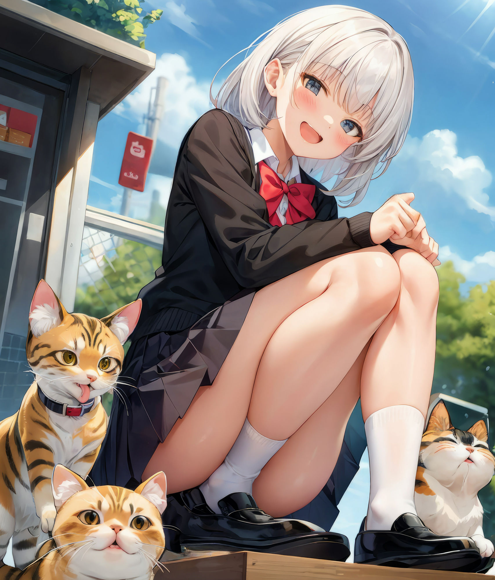 サンプル画像2:制服JK-FAN（AIイラスト集）2023年7月〜9月期 100イラストまとめ(CONV工房（こんぶ）) [d_301246]