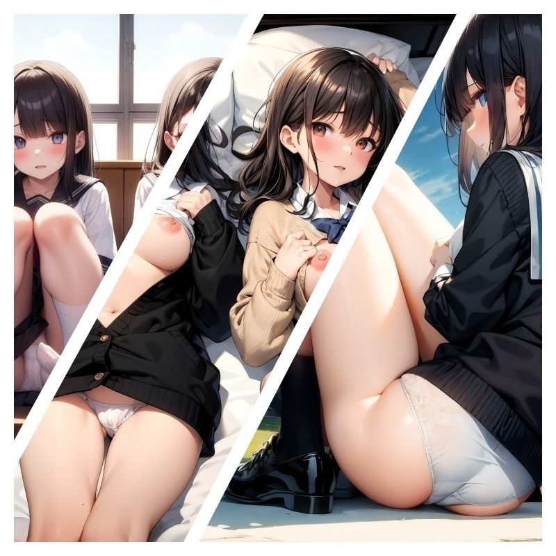 サンプル画像5:制服JK-FAN（AIイラスト集）2023年7月〜9月期 100イラストまとめ(CONV工房（こんぶ）) [d_301246]