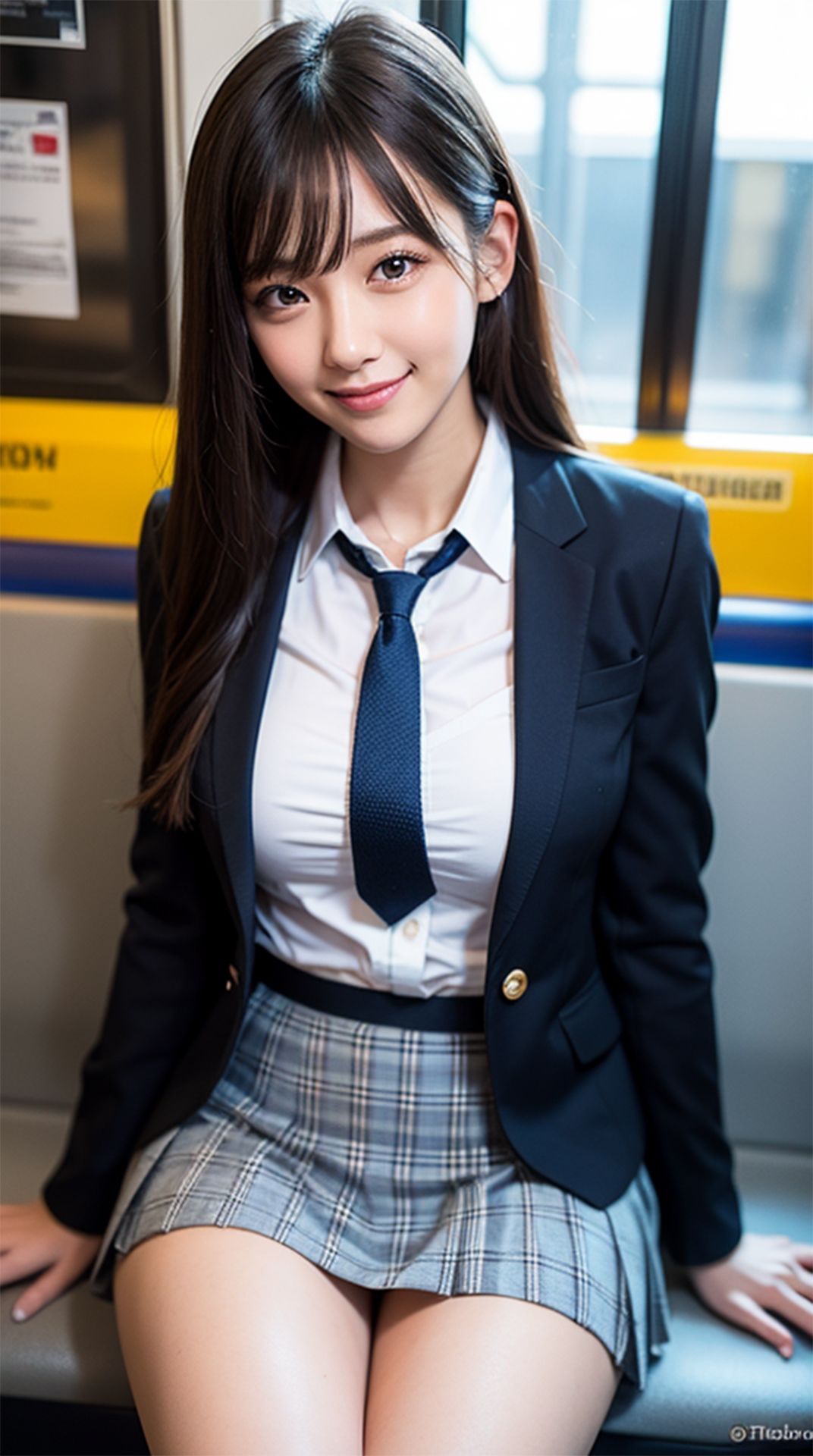 サンプル画像1:通勤電車、エチエチ見せつけ女子〇生 両手であそこをくぱぁ〜(sawamurajapan) [d_301319]