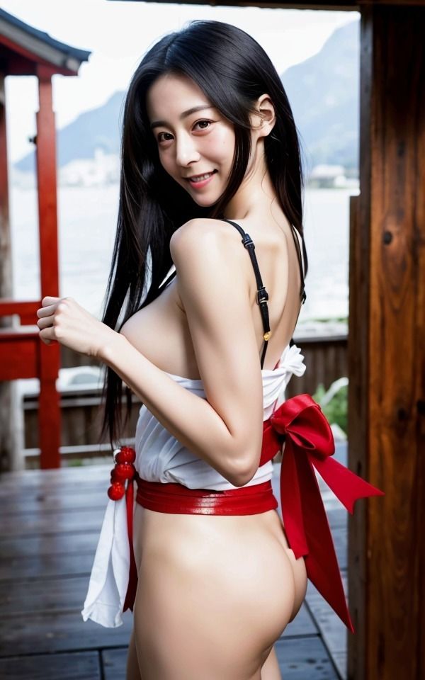 サンプル画像5:熟女に会いたい日は神社へ出かけよう 可愛い巫女さん 巨乳おっぱいで大人の色気を出して誘惑(アメジストナイト企画) [d_301328]