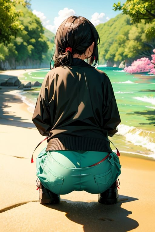 サンプル画像5:大好きなあの子のお尻〜夏の海でこっそり…〜(ぺこぽこ企画) [d_301368]