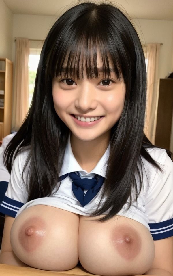 サンプル画像4:【制服巨乳】クラスで一番巨乳で美人の彼女のヌードの奇跡の一枚(秘密のまんこちゃん) [d_301392]