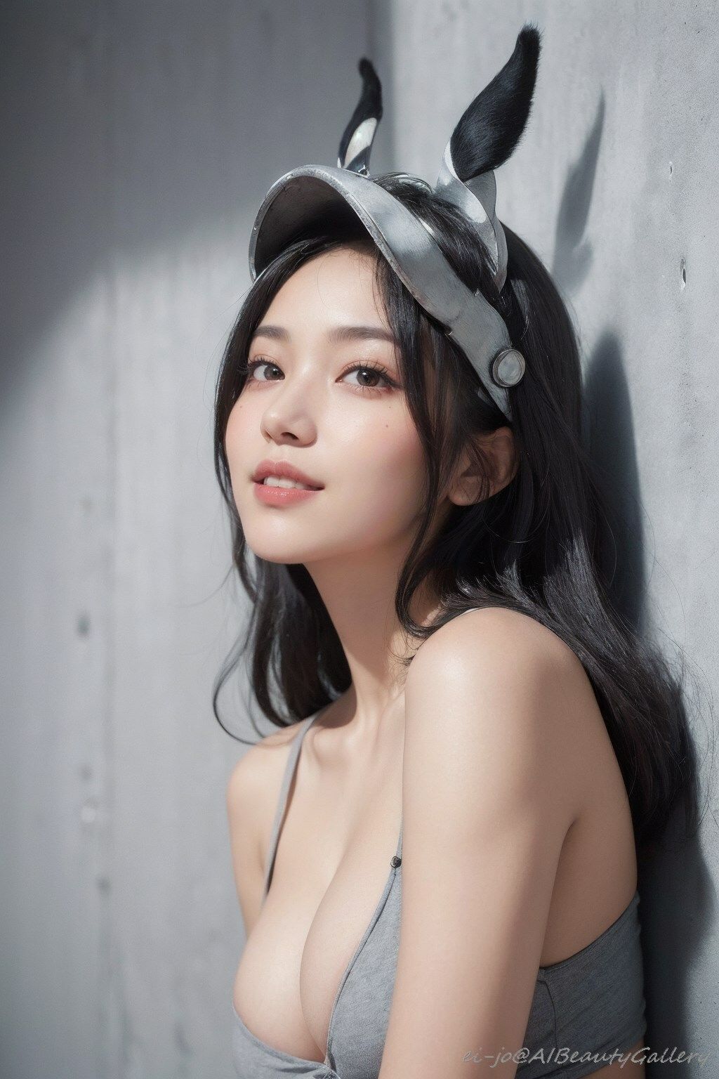 サンプル画像2:AI美麗ケモミミヌードポートレート集(ei-jo@AIBeautyGallery) [d_301431]