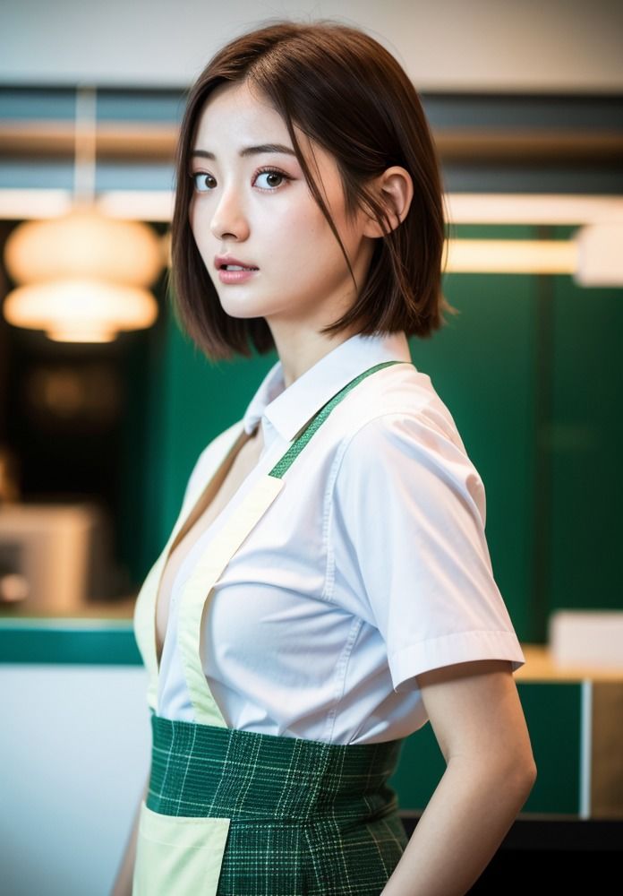 サンプル画像2:セクハラ店長の絶倫ピストンでハメ倒されるカフェバイト美女(はむすたー美女団) [d_301562]